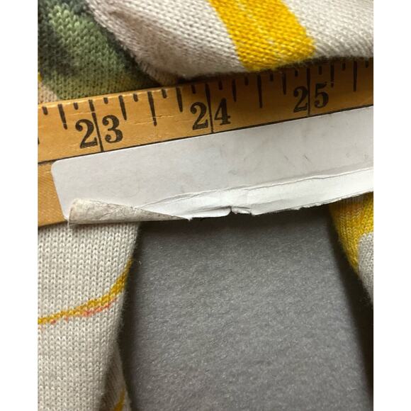 Chicos 3 (L) Multi Color Floral Knit Top Pull Over Style Rayon Blend - Picture 7 of 8